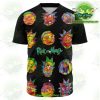 rick and morty colorfull face baseball jersey xs aop 169 - Rick And Morty Gifts